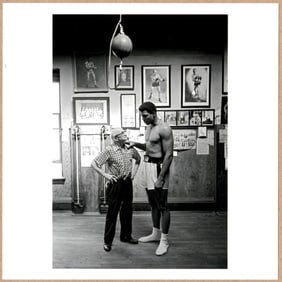 SIGNED - THOMAS HOEPKER - MUHAMMAD ALI & JOHNNY COULON, CHICAGO, 1966 6" x 6" MAGNUM PRINT