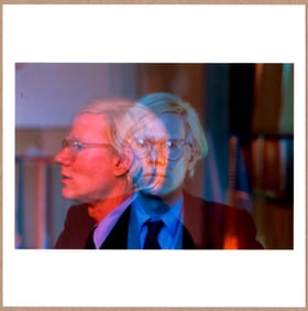 SIGNED - THOMAS HOEPKER - ANDY WARHOL DOUBLE EXPOSURE 1981 6" x 6" MAGNUM PRINT