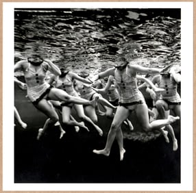 ESTATE STAMPED - PHILIPPE HALSMAN - AQUACADE, FLORIDA, USA, 1953 - LTD 6" x 6" MAGNUM PRINT