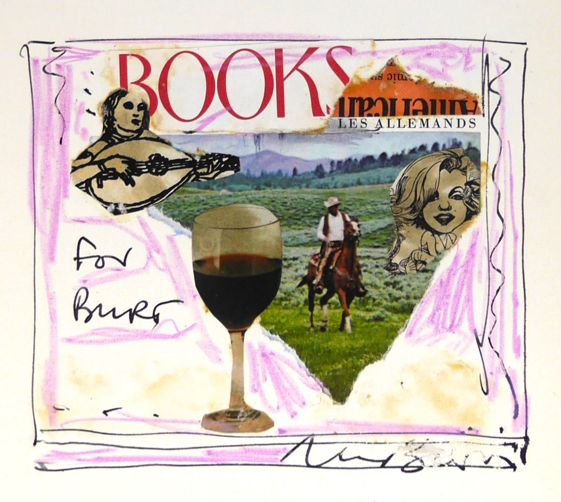 Burri, Rene; Baudrillard, Jean; Les Allemands [SIGNED WITH ARTISTIC COLLAGE - 1963 1ST EDITION]: Robert Delpire, Paris, 1963. Hardcover in illustrated boards. First French Edition. Text by Jean Beaudrillard. 166 pages with numerous black & white photogrphic images throughout printed in gravure. S