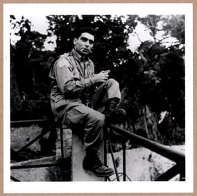 ESTATE STAMPED GEORGE RODGER - PORTRAIT OF ROBERT CAPA LTD 6" x 6" MAGNUM PRINT