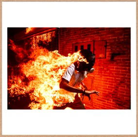 SIGNED - RONALDO SCHEMIDT - PROTESTER ON FIRE, CARACAS, VENEZUELA, 2017 - LTD 6" x 6" MAGNUM PRINT