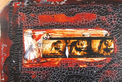 Beard, Peeter; Lollondo Lion Charge, Kenya, 1969 - 21 x 14 inch Print