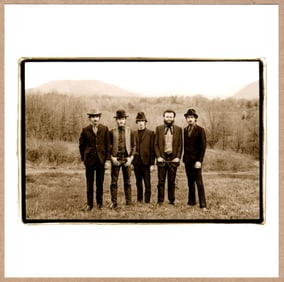 SIGNED - ELLIOTT LANDY - THE BAND - BIG PINK - WOODSTOCK, NEW YORK 1968 6" x 6" MAGNUM PRINT