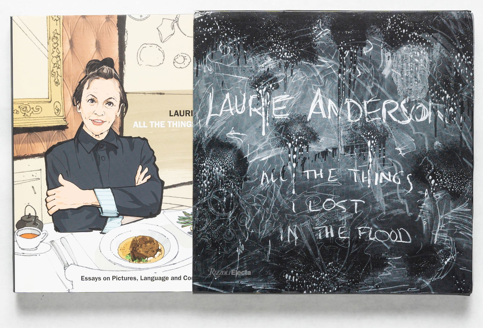 Anderson, Laurie; All the Things I Lost in the Flood [SIGNED - 2018 1ST EDITION & 1ST PRINTING]: SIGNED COPY - Rizzoli/Electa, 2018. Softcover in illustrated dust jacket and illustrated card slipcase. 320 pages with numeroua illustrtions and photographic images throughout. SIGNED/INSCRIBED to Emm