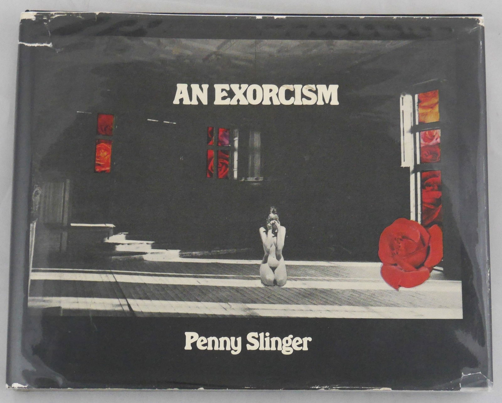 Slinger, Penny; Penrose, Sir Roland; An Exorcism [SIGNED - RARE 1977 1ST EDITION]: Published for Empty-Eye by Villiers Publications, London 1977. Hardcover in pictorial dust jacket. First edition. Oblong 4°. 6 pages of introductory text + 98 collages. Published as a limited edition