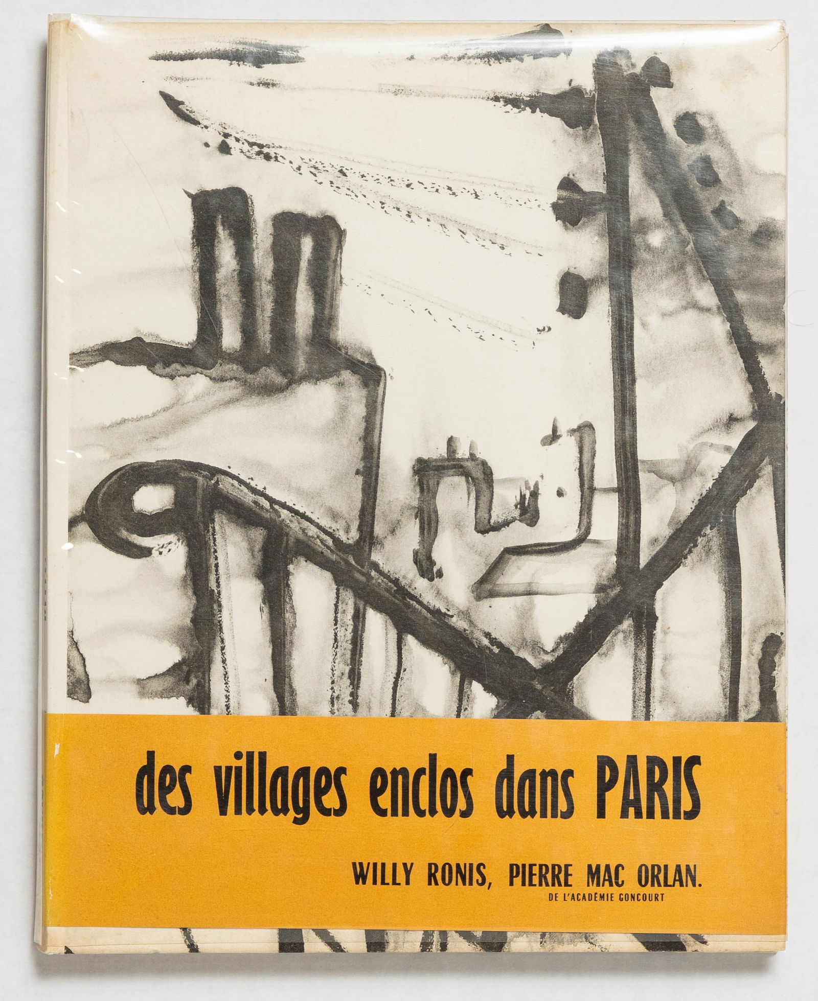Ronis, Willy; Belleville Menilmontant [RARE 1ST EDITION HARDCOVER WITH DUST JACKET & YELLOW OBI]: Belleville Ménilmontant. Photographs by Willy Ronis. Claud Arthaud, editor. Type design by Roger Excoffon. B. Arthaud, Paris, 1954. 96 pp. Quarto (11 x 9 in./28 x 23 cm) First edition. Vol. II in the