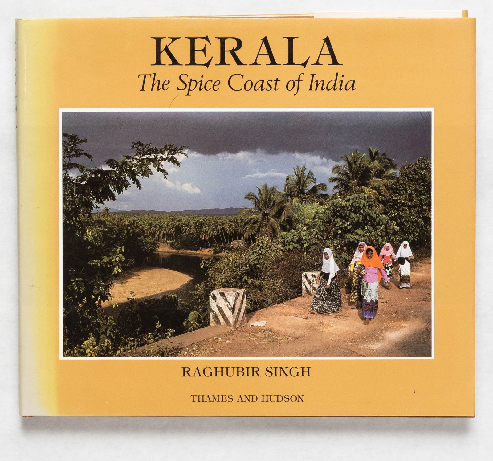 Raghubir Singh, Kerala, The Spics Coast of India [1986 1ST EDITION 1ST PRINTING]: Thames & Hudson, 1986. Hardcover in pictorial dust jaclet. First Edition, First Printing. 9.75 x 12. 110 pages (31pp of text and 87 photographic images in color, with 3 panoramics through which Eaghub