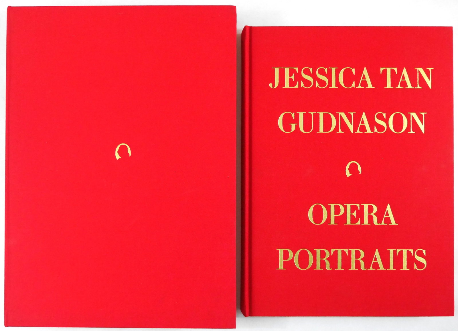 Gudnason, Jessica Tan; Opera Portraits [SIGNED LTD ED IN CLAMSHELL CASE - FINE]: North 8 Editions, 2008. Hardcover in red cloth with titles in gold and gilded page edges housed in a matching cloth slipcase.. First Edition, First Printing. Limited Edition of only 1000 individually 