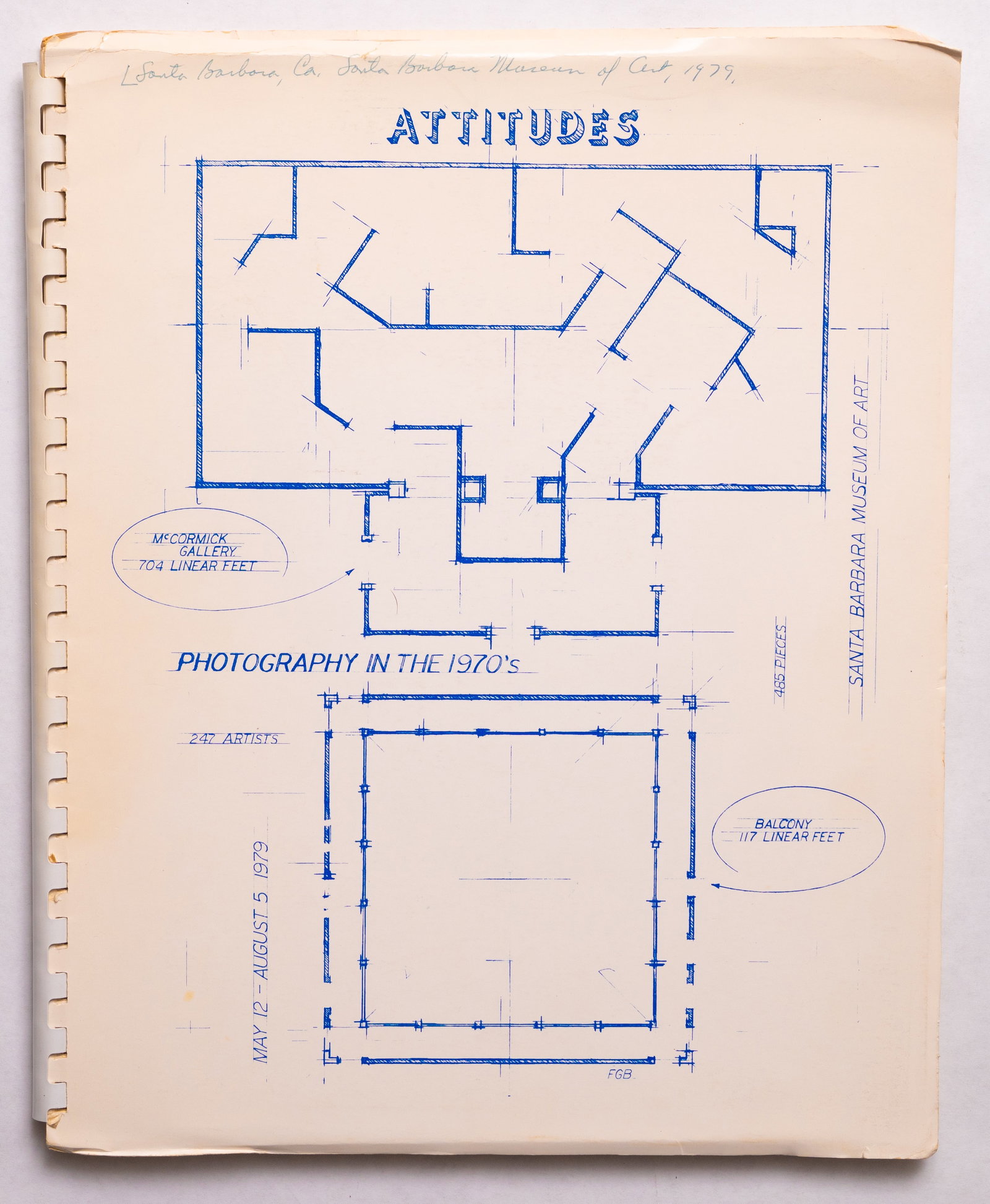 Attitudes: Photography in the 1970's [SIGNED - RARE LIMITED EDITION 1/1000 COPIES - FINE]: Santa Barbara, CA: Santa Barbara Museum of Art 1979. Softcover in plastic spiral binding. First Edition, First Printing. Limited Edition of only 1000 individually numbered and signed copies (this bein