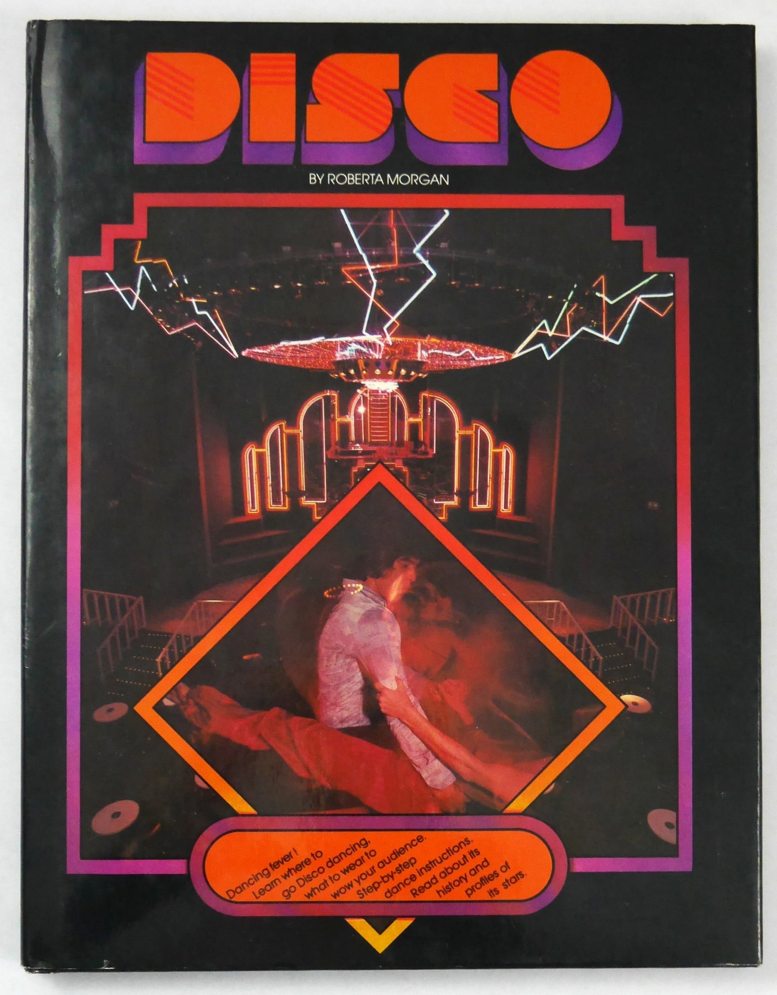 Morgan, Roberta; Disco [1979 1ST EDITION 1ST PRINTING - FINE]: New York: Bell Publishing Company, 1979. Hardcover in pictorial dust jacket. 11'' x 8''. 63 pages with 8 pages of color photographs amd additional black and white photographs throughout offering Morga