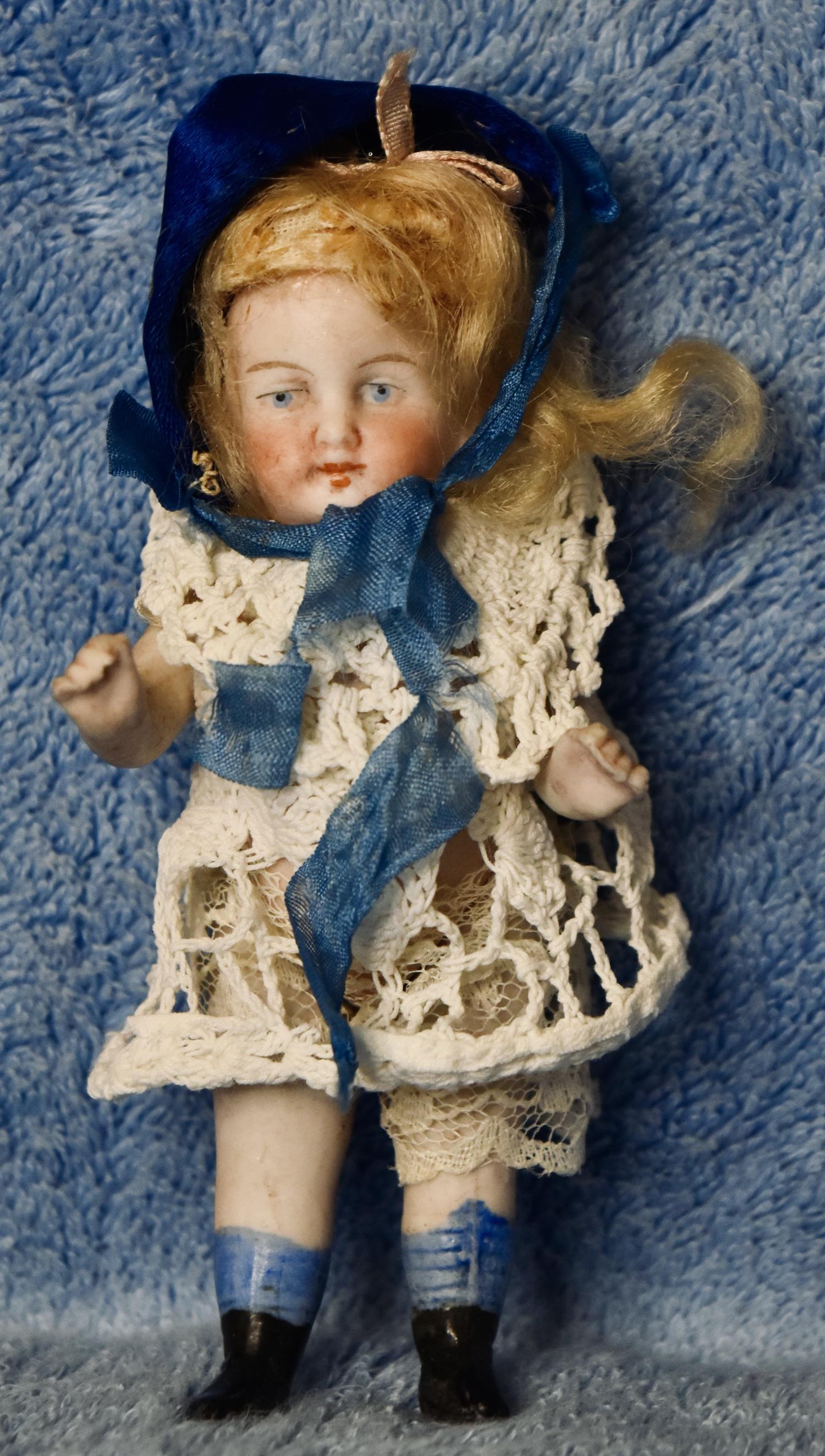 All Bisque Doll, Painted eye character 4.75” (1 of 3)