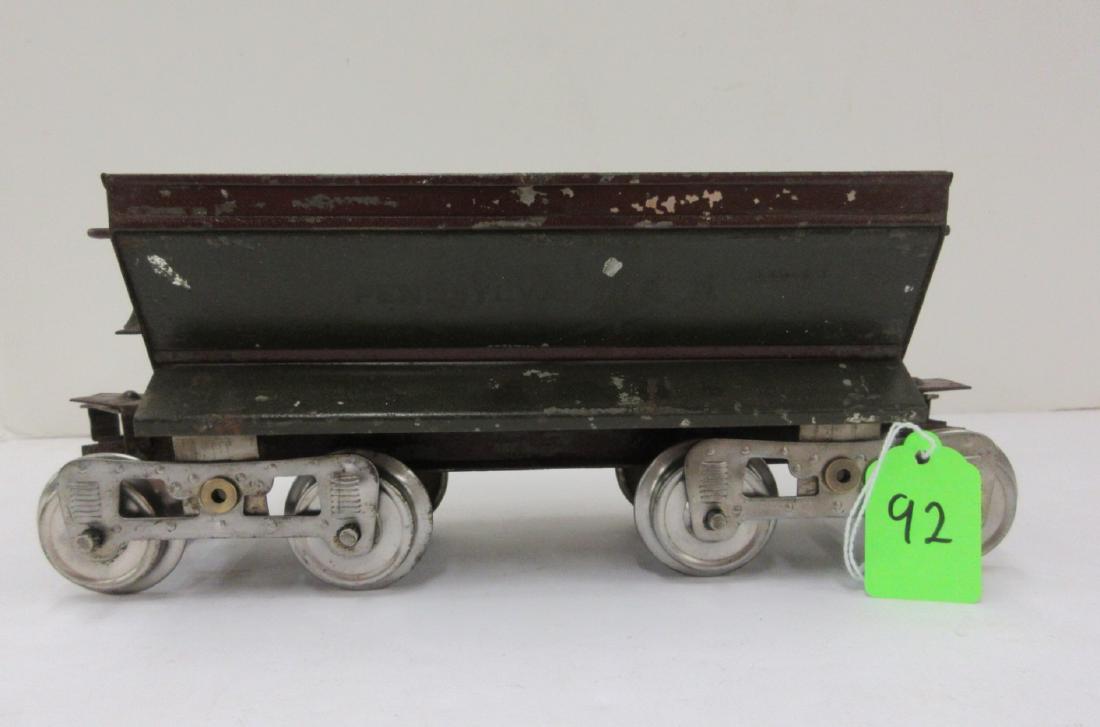 LIONEL #16 PRR BALLAST CAR MAROON OVER GRN: LIONEL #16 PRR BALLAST CAR MAROON OVER GRN