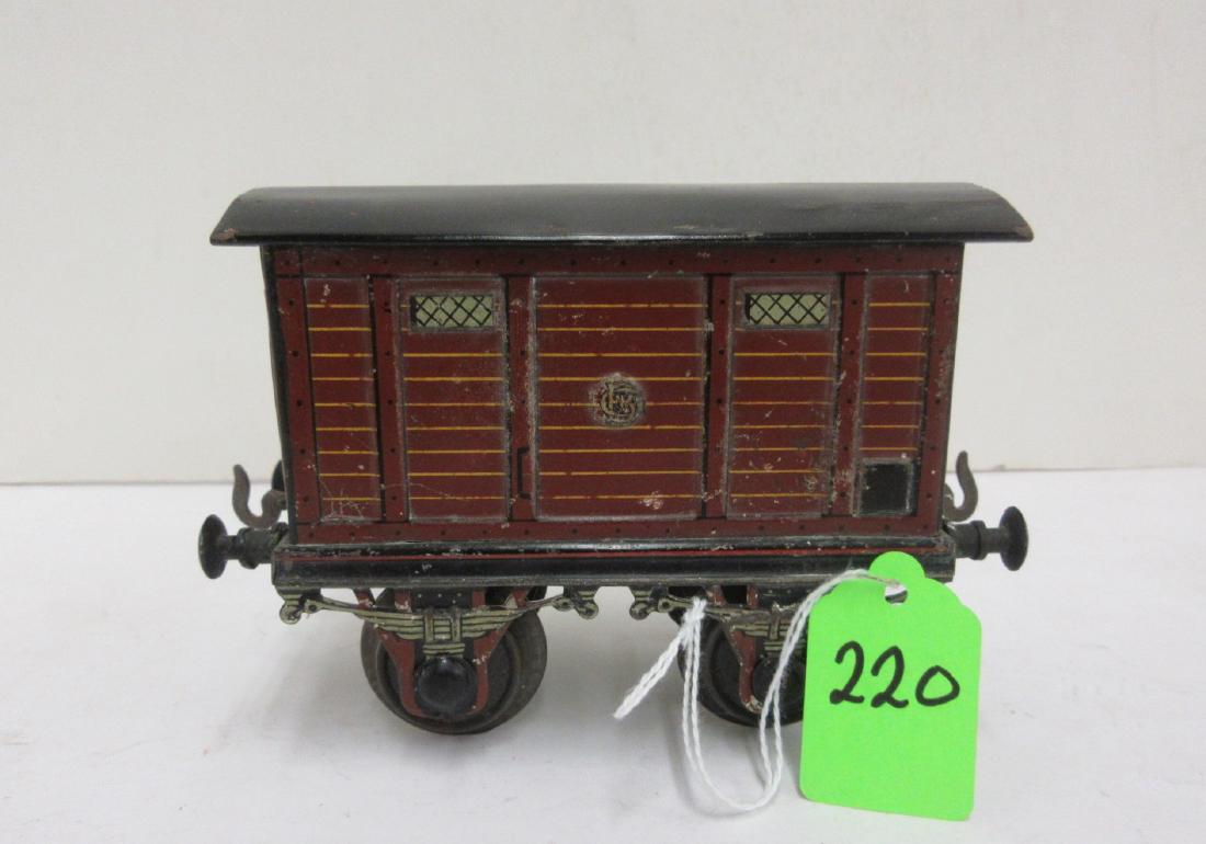 CARETTE GA1 4 WHL BROWN BOX CAR: CARETTE GA1 4 WHL BROWN BOX CAR