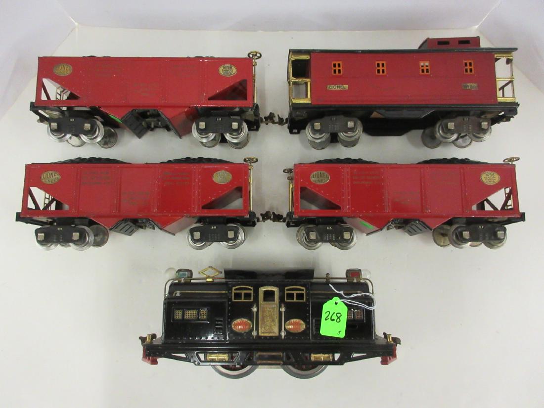 LIONEL SET 340E COAL TRAIN - 318E BLACK, (3) 516 W DATA: LIONEL SET 340E COAL TRAIN - 318E BLACK, (3) 516 W DATA & 517 BLK & RED