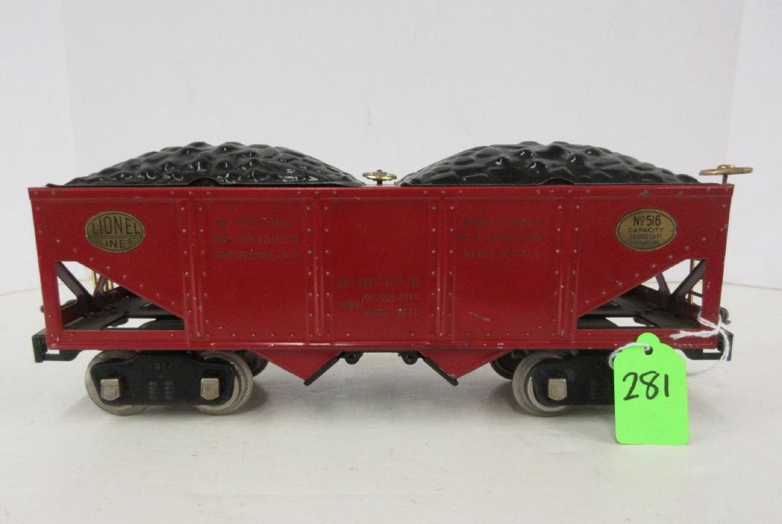 LIONEL 516 RED HOPPER W DATA: LIONEL 516 RED HOPPER W DATA