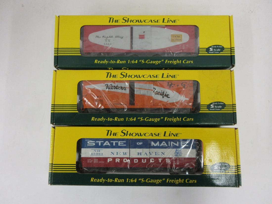S-HELPER 3PC BOXCARS C OF GA, WP, STATE OF MAINE  NH (1 of 2)