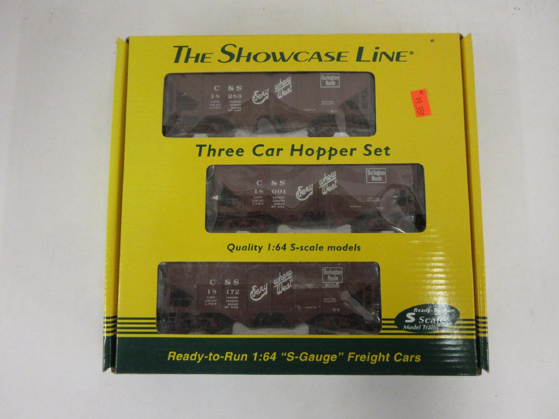 S-HELPER 3PC CB&Q HOPPER SET ALL DIFF ROAD NUMBERS (1 of 2)