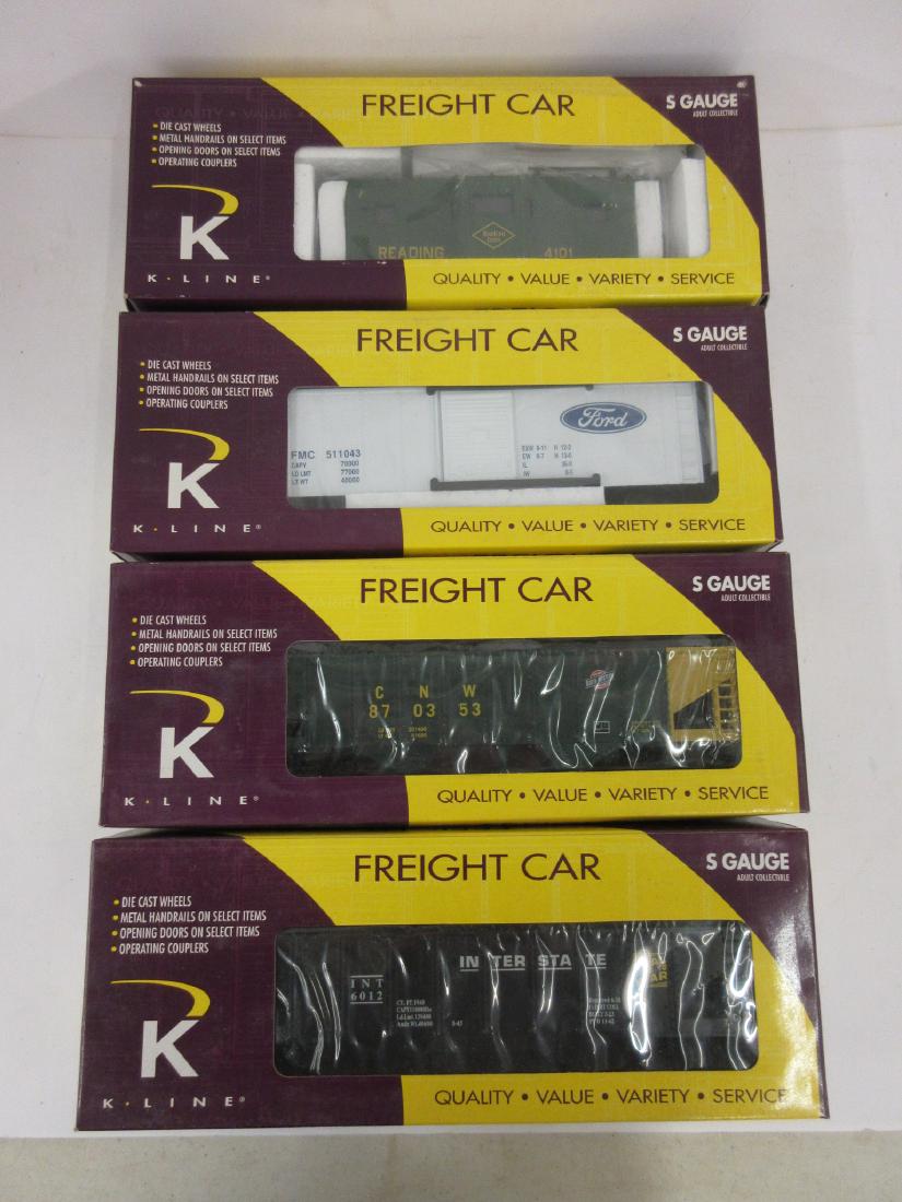 K-LINE S GAUGE FORD BOX, RDG CAB. C&NW & I-ST HOPPERS (1 of 2)