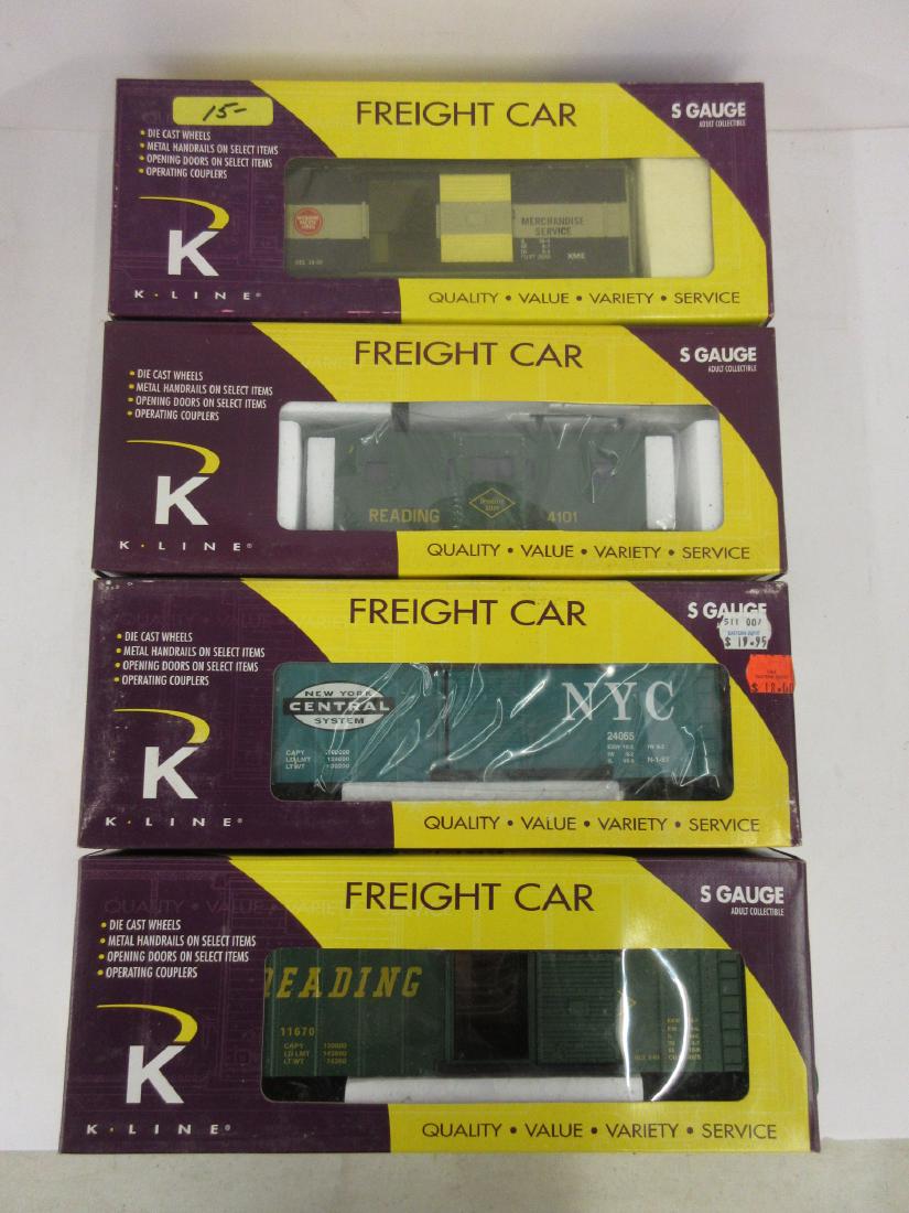 K-LINE S GAUGE 4PC LOT  MOPAC, NYC, READING (1 of 2)