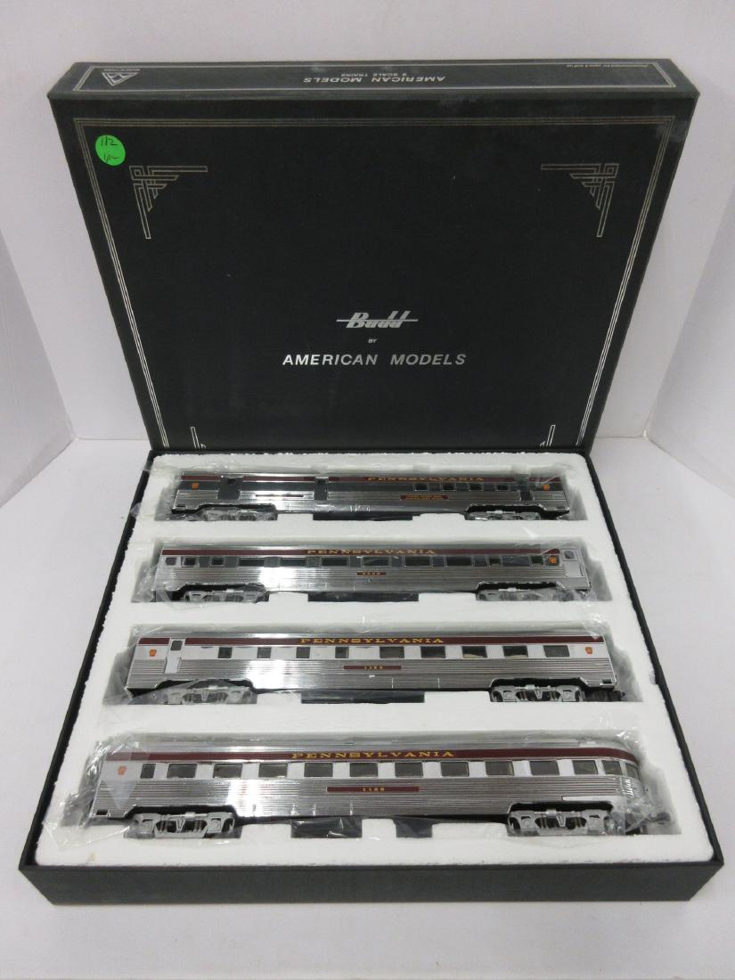 AMERICAN MODELS BUDD 4PC PRR PASSENGER SET OB (1 of 1)