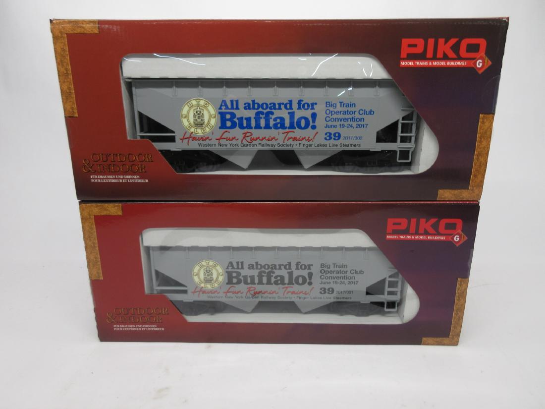 PIKO G SCALE BIG TRAIN CLUB HOPPERS 2017 2PCS OB: PIKO G SCALE BIG TRAIN CLUB HOPPERS 2017 2PCS OB MINT INN BOXES
