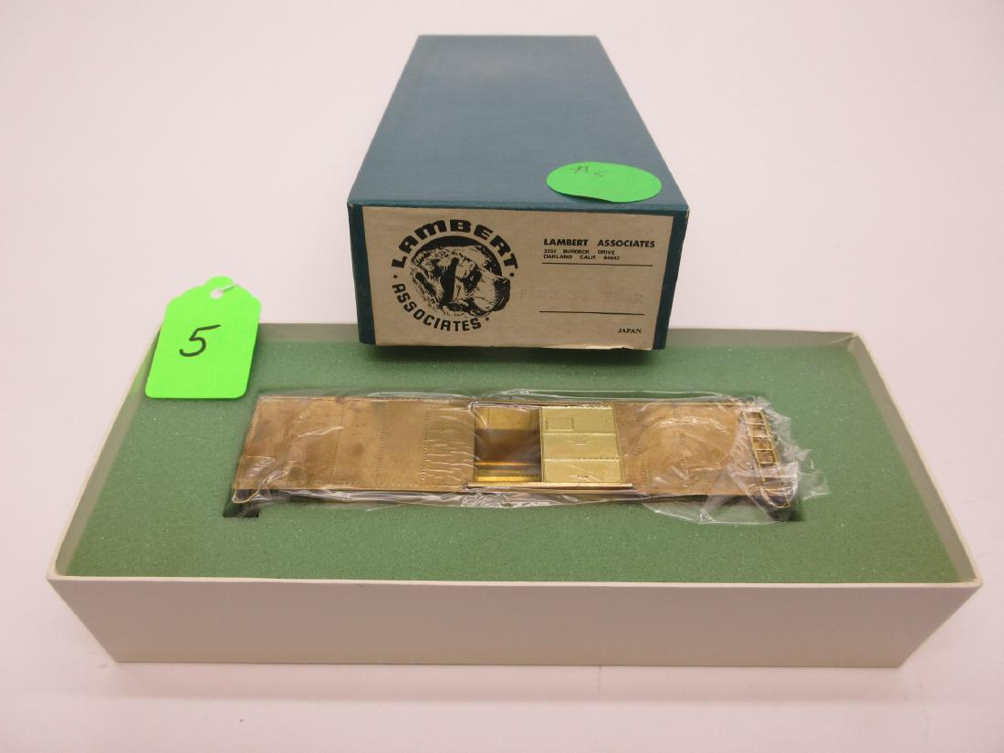 LAMBERT BRASS X-29 PRR BOXCAR NO TRUCKS OB: LAMBERT BRASS X-29 PRR BOXCAR NO TRUCKS NEEDS KADEE COUPLERS ATTACHED UNPAINTED MINT IN BOX