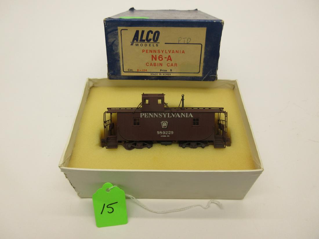 ALCO BRASS FACTORY PAINTED PRR N6-A CABOOSE KADEE OB: ALCO BRASS FACTORY PAINTED PRR N6-A CABOOSE KADEE COUPLERS LIKE NEW IN BOX