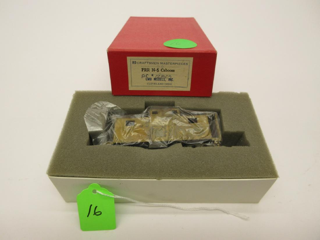 LMB MODELS BRASS PRR N5 CABOOSE NO COUPLERS TARNISHED: LMB MODELS BRASS PRR N5 CABOOSE NO COUPLERS TARNISHED FOAM DISCOLORED OB