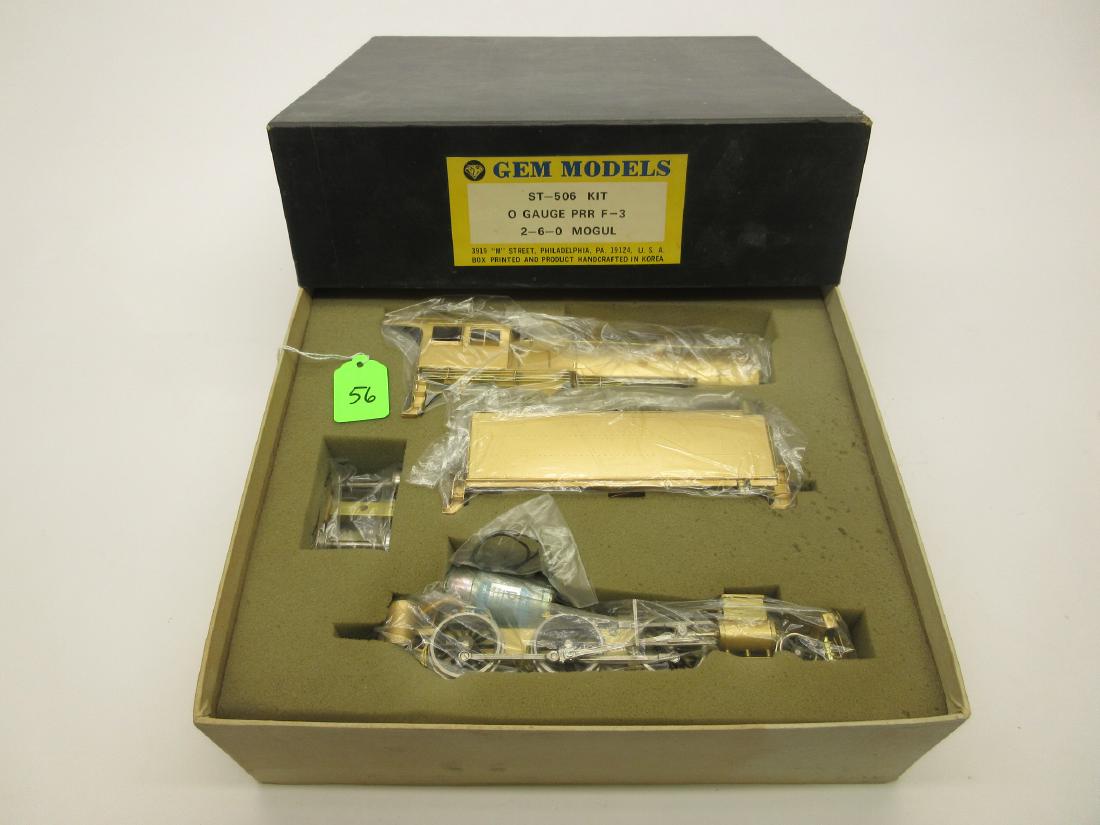GEM MODELS O SCALE PRR 2-6-0 LOCO AND TENDER KIT OB: GEM MODELS O SCALE PRR 2-6-0 LOCO AND TENDER KIT OB MINT IN BOX KIT