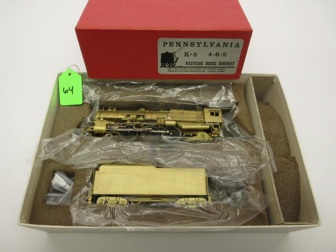WESTSIDE MODELS KATSUMI PRR K-5 4-6-2 LOCO AND TENDER: WESTSIDE MODELS KATSUMI PRR K-5 4-6-2 LOCO AND TENDER FOAM INSERT CRUMBLING LOCO AND TENDER LIKE NEW CONDITION