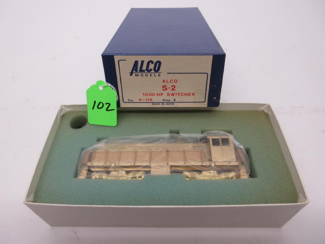 ALCO MODELS BRASS ALCO S-2 1000HP SWITCHER OB: ALCO MODELS BRASS ALCO S-2 1000HP SWITCHER OB CAT. D-129 MINT IN BOX