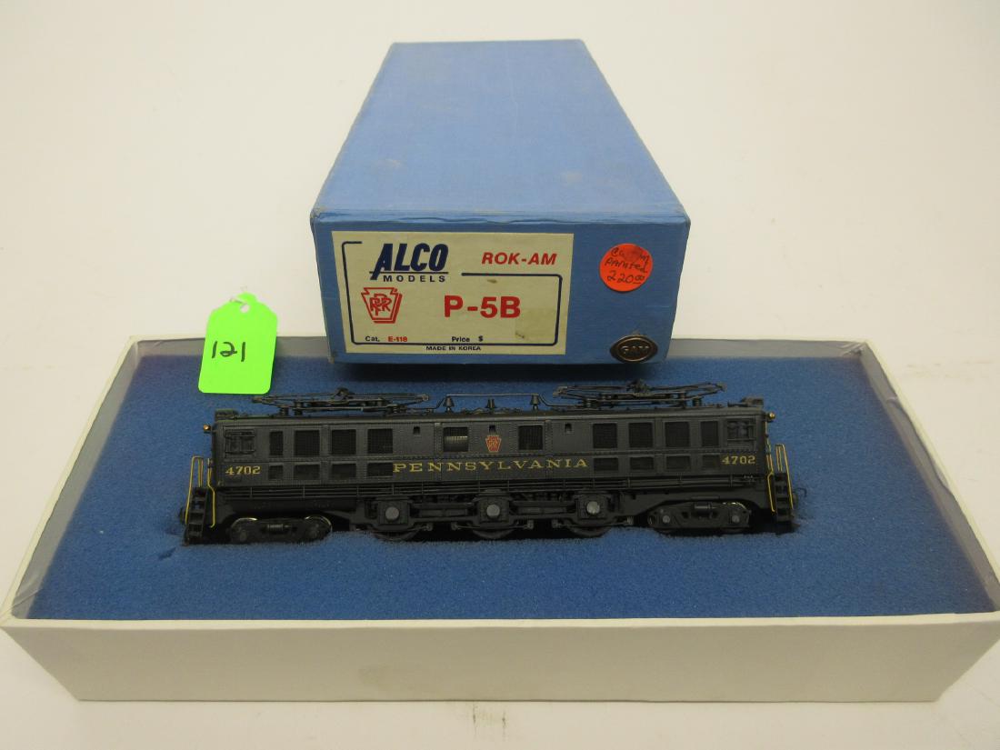 ALCO MODELS BRASS PRR P-5B PAINTED OB: ALCO MODELS BRASS PRR P-5B PAINTED OB MINT IN BOX