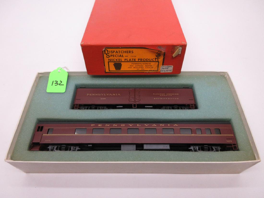 NICKEL PLATE PRODUCT BRASS P50 COACH PRR EXPRESS REEFER: NICKEL PLATE PRODUCTS BRASS P50 MODIFIED COACH, R50 EXPRESS REEFER BOTH MINT IN BOX