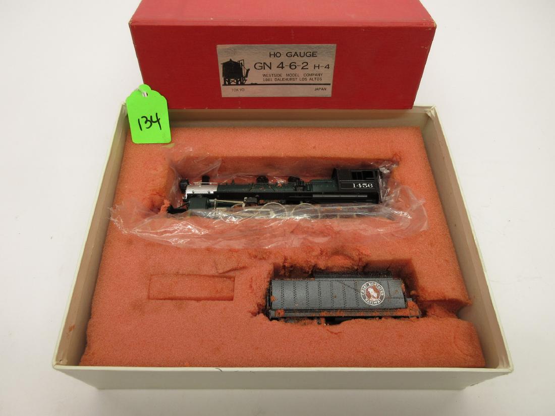 WESTSIDE MODELS BRASS GN 4-6-2 H-4 OB: WESTSIDE MODELS BRASS GN 4-6-2 H-4 OB HO SCALE ENGINE IS LIKE NEW TENDER HAS SOME FOAM ON IT FROM CRUMBLING BOX INSERT