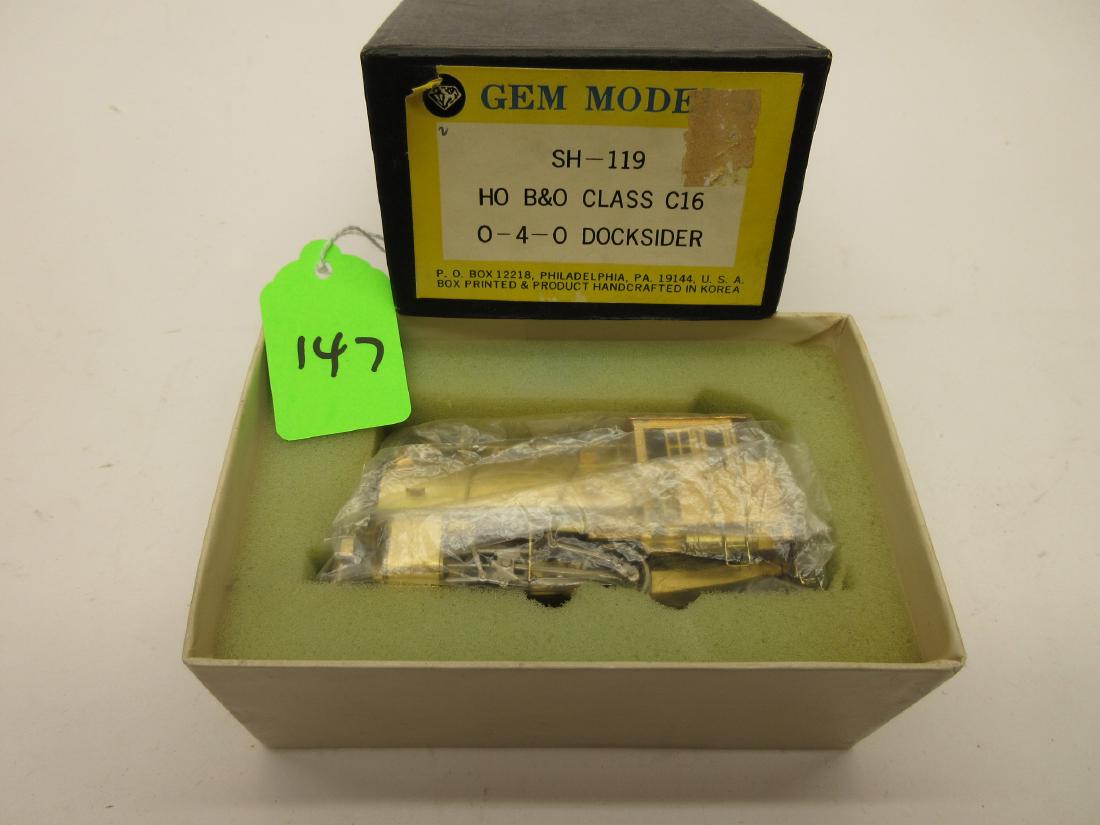 GEM MODELS BRASS B&O CLASS C16 0-4-0 DOCKSIDER OB: GEM MODELS BRASS B&O CLASS C16 0-4-0 DOCKSIDER OB LIKE NEW IN BOX