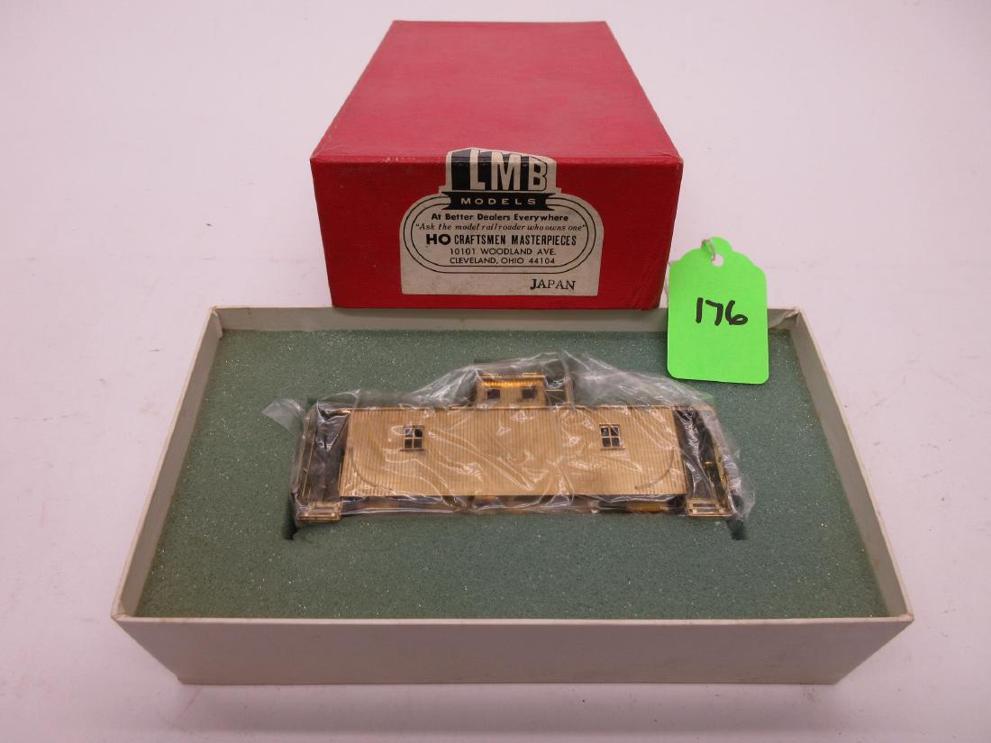 LMB PRR WOOD CABOOSE BRASS HO SCALE MINT OB: LMB PRR WOOD CABOOSE BRASS HO SCALE MINT OB MINT IN BOX LESS TRUCKS