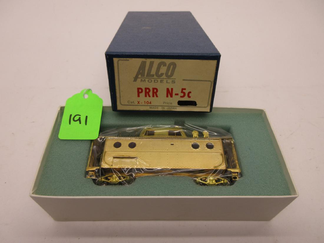ALCO MODELS BRASS PRR N-5C CABOOSE CAT.X-104 OB: ALCO MODELS BRASS PRR N-5C CABOOSE CAT.X-104 OB MINT IN BOX UNPAINTED