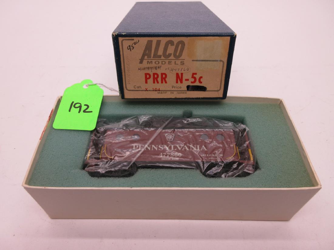 ALCO MODELS PRR N-5C CABOOSE CAT.X-104: ALCO MODELS PRR N-5C CABOOSE CAT.X-104 CUSTOM PAINTED MINT IN BOX