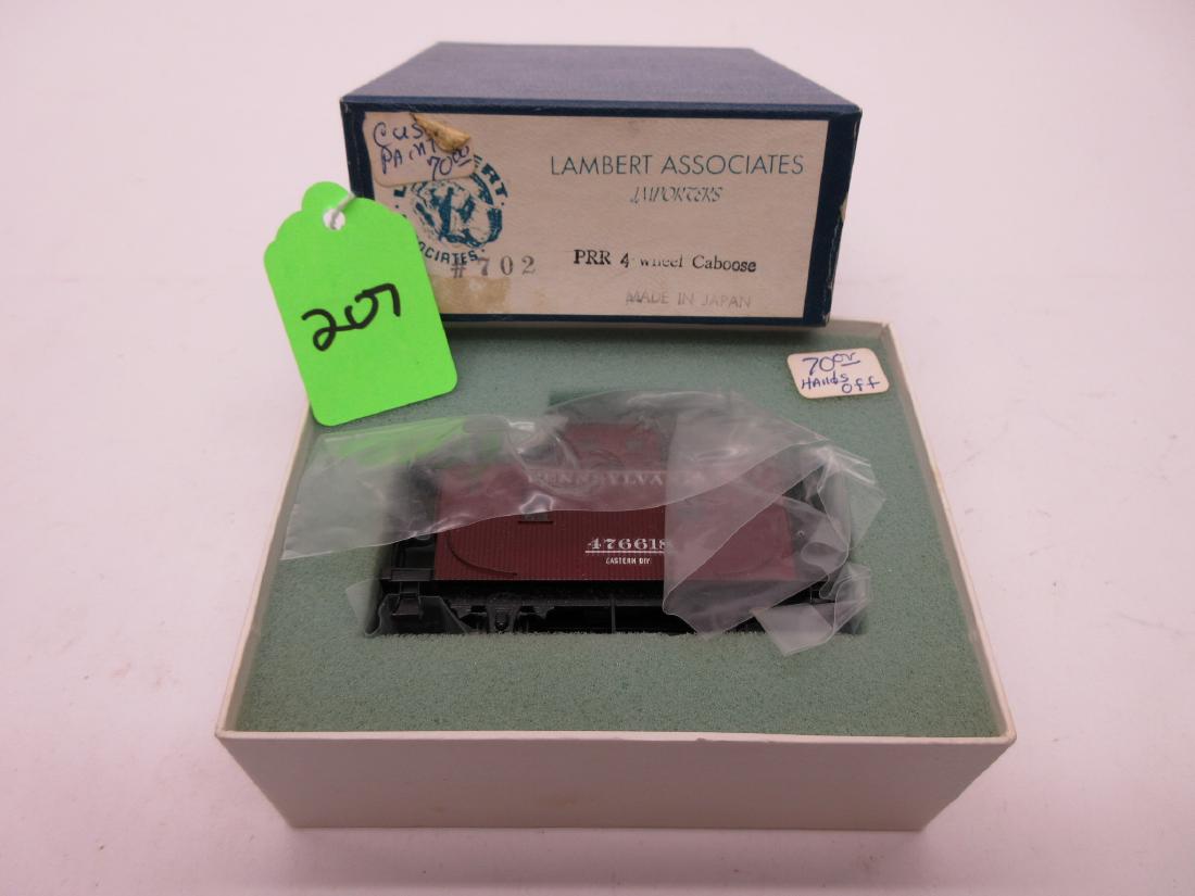 LAMBERT ASSOCIATES BRASS PRR 4 WHEEL CABOOSE OB: LAMBERT ASSOCIATES BRASS PRR 4 WHEEL CABOOSE OB COMPLETE LIKE NEW IN BOX