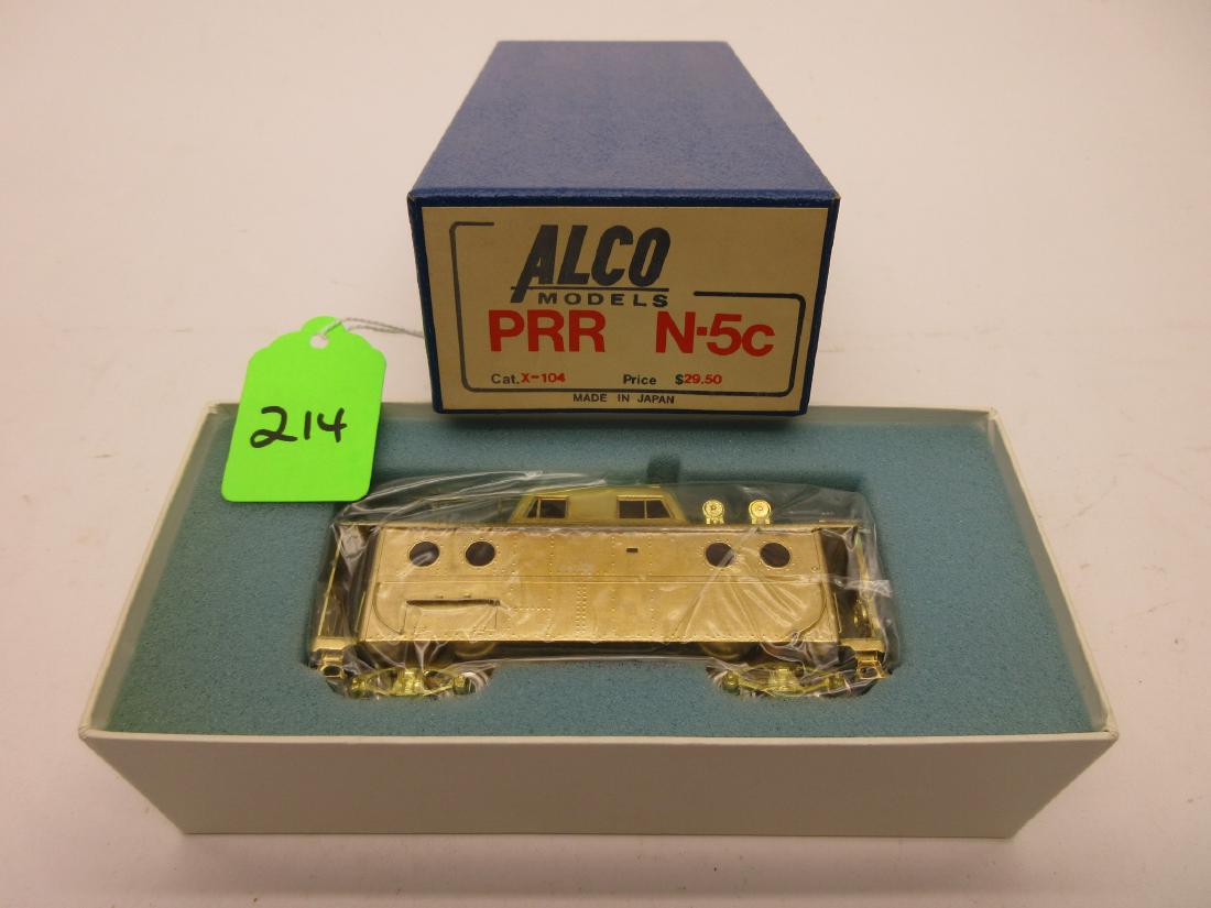 ALCO MODELS PRR N-5C BRASS CABOOSE OB: ALCO MODELS PRR N-5C BRASS CABOOSE OB MINT IN BOX
