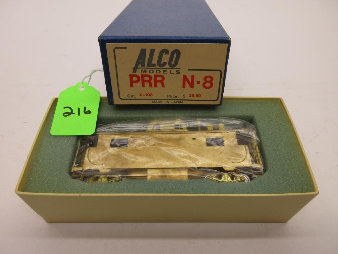 ALCO BRASS PRR N-8 CABOOSE UNPAINTED MINT IN BOX: ALCO BRASS PRR N-8 CABOOSE UNPAINTED MINT IN BOX