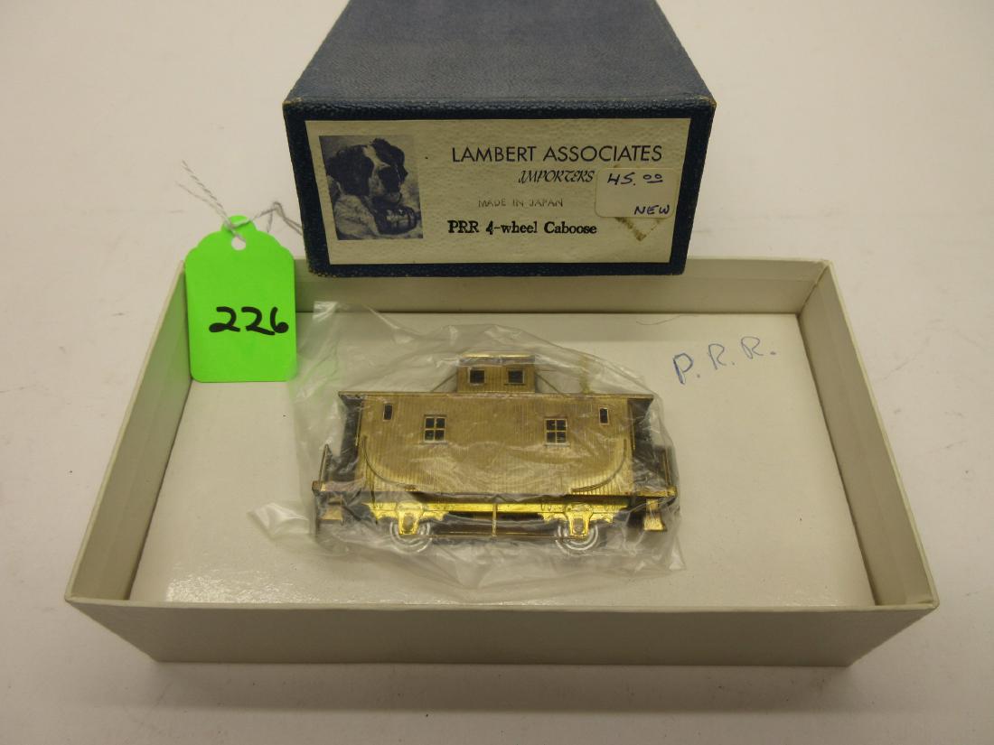 LAMBERT ASSOCIATES BRASS PRR 4 WHEEL CABOOSE OB MINT: LAMBERT ASSOCIATES BRASS PRR 4 WHEEL CABOOSE OB MINT IN BOX UNPAINTED