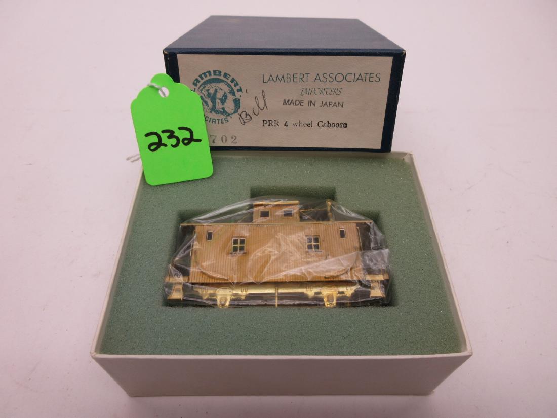 LAMBERT ASSOCIATES BRASS PRR 4 WHEEL CABOOSE UNPAINTED: LAMBERT ASSOCIATES BRASS PRR 4 WHEEL CABOOSE UNPAINTED MINT IN BOX