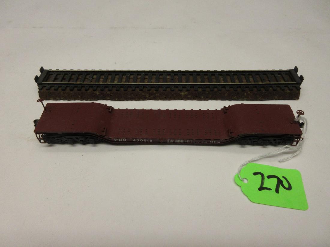 BRASS HO SCALE DEPRESSED CENTER PRR FLATCAR: BRASS HO SCALE DEPRESSED CENTER PRR FLATCAR EXCELLENT CONDITION