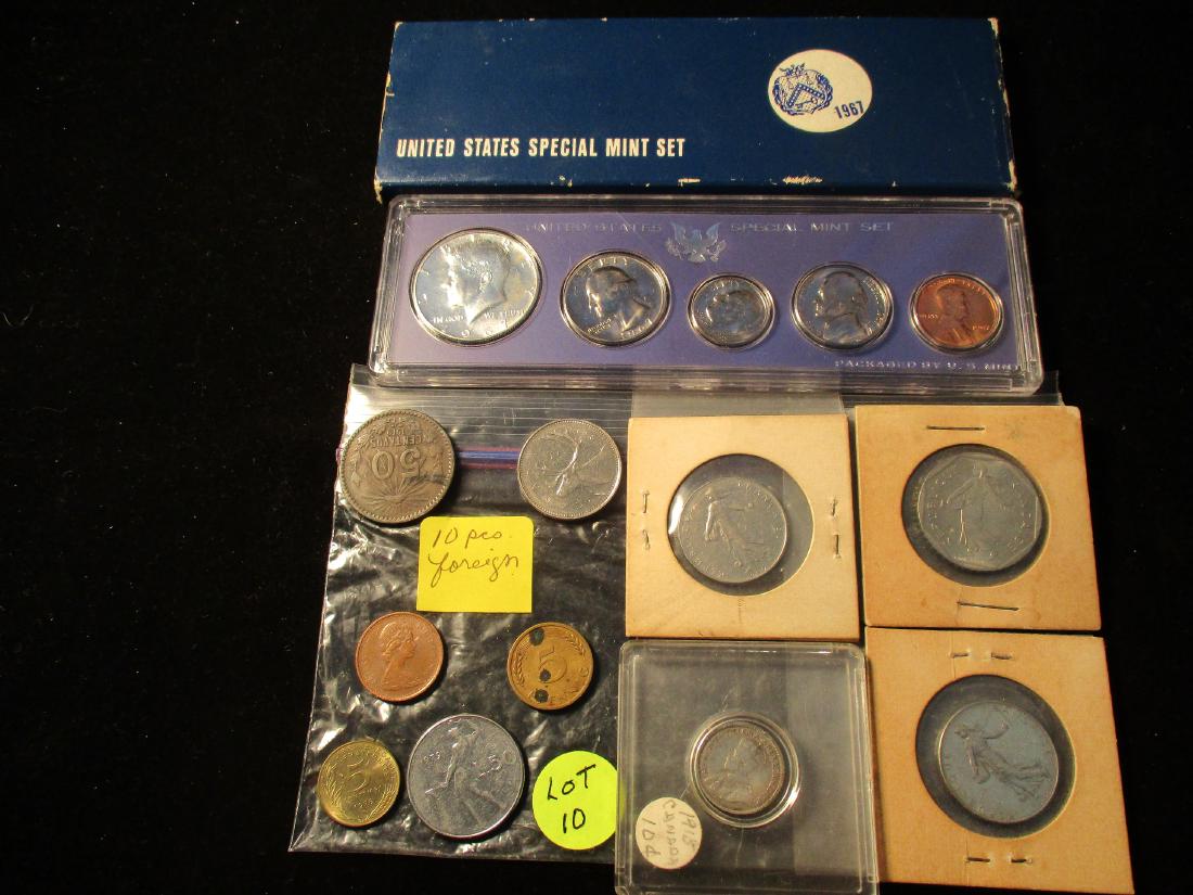 2PC 1967 Special Mint set, (10) Foreign Coins (1 of 3)