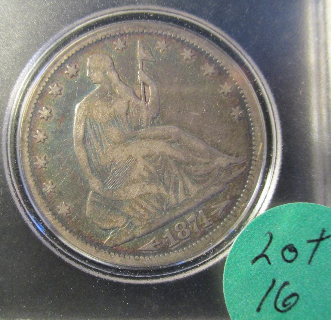 1874 Seated Half Dollar (1 of 3)