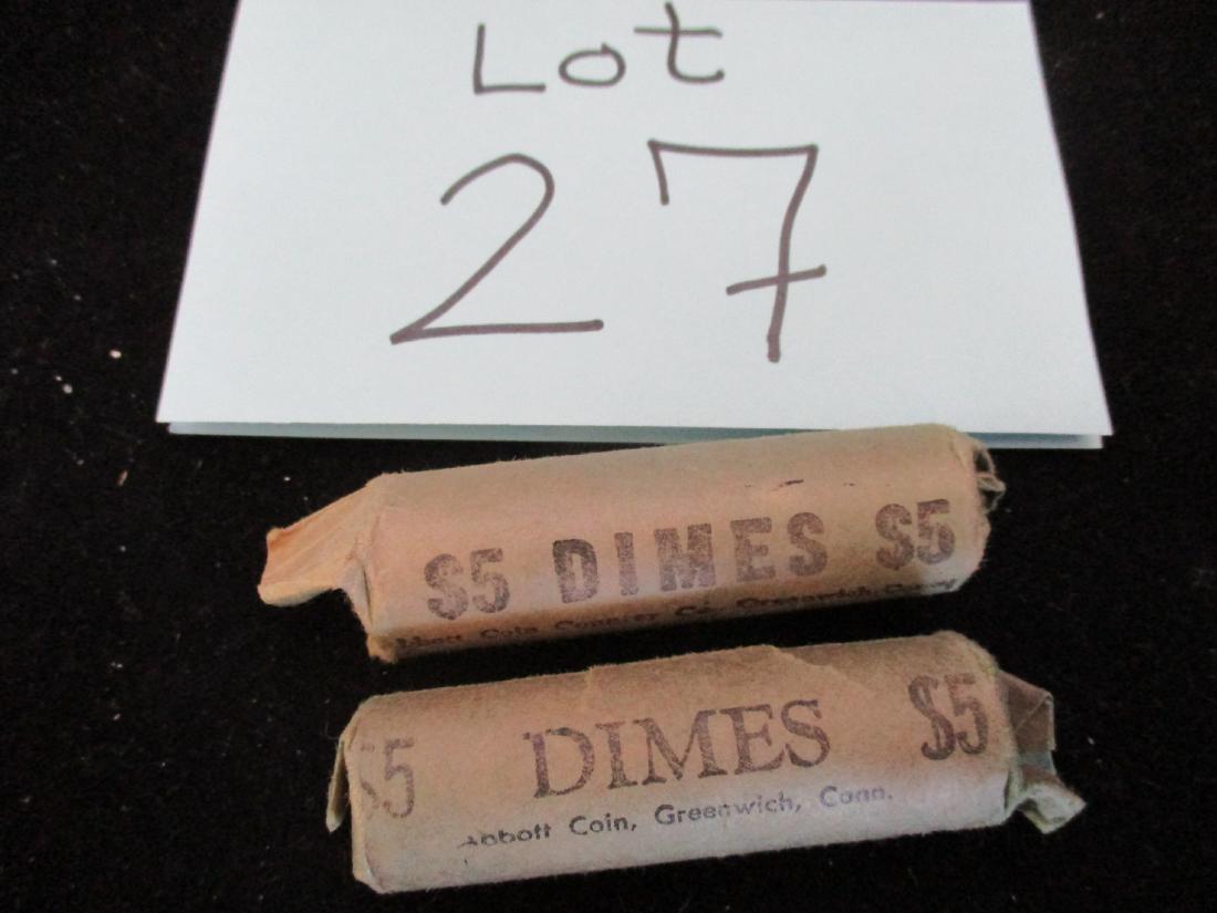 2PC Assorted Rolled Mercury Dimes (1 of 1)
