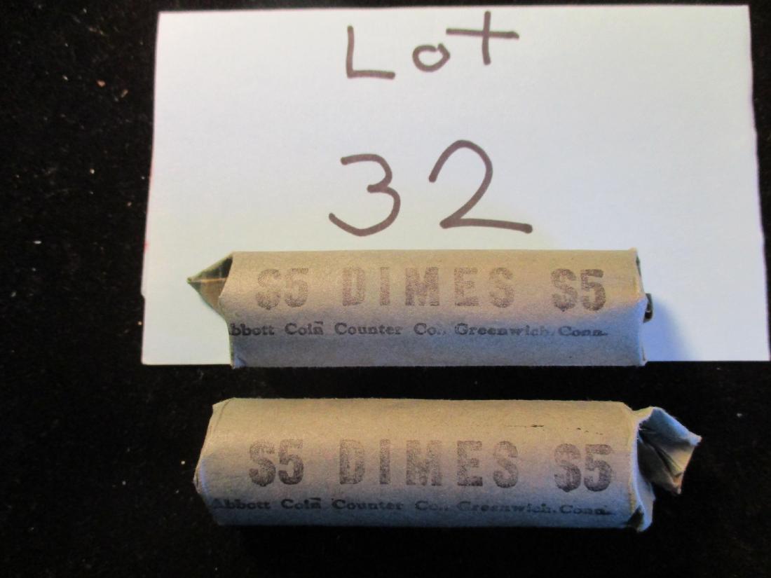 2PC Assorted 1963 Roosevelt Dimes (1 of 1)