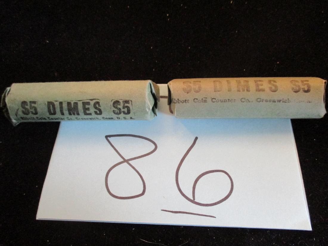 2PC Rolled Mixed Silver Dimes Roosevelt (1 of 1)